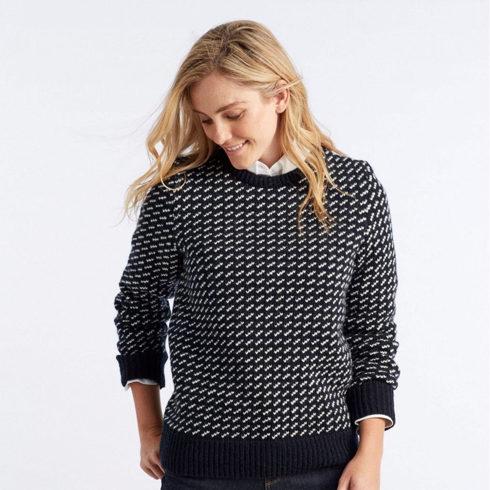 Vintage Birdseye Chunky Wool Sweater LL Bean